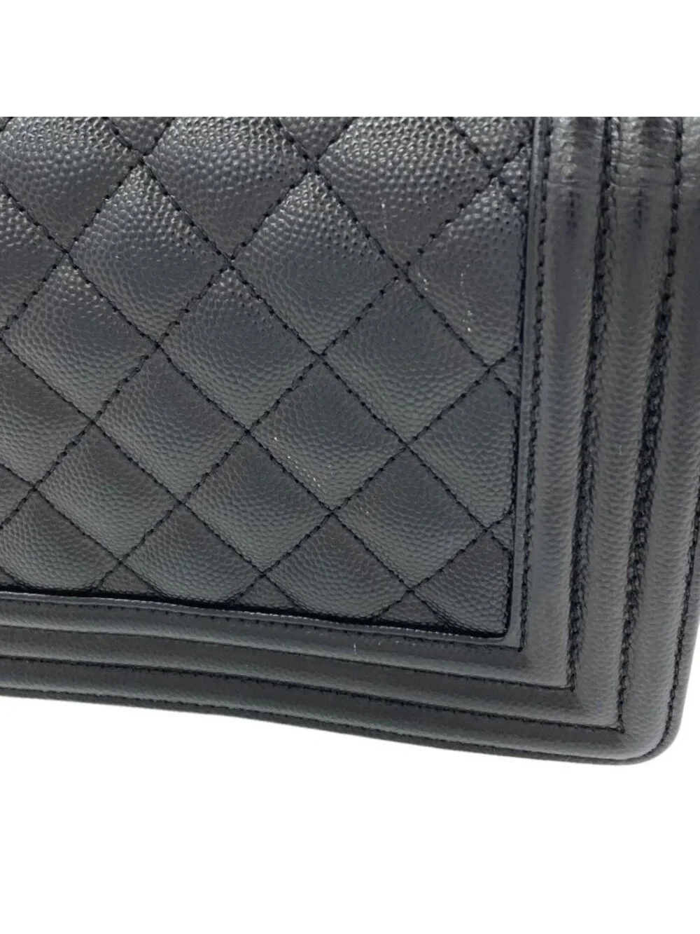 Chanel Boy Chain Shoulder Gold Bag Grained Calfskin